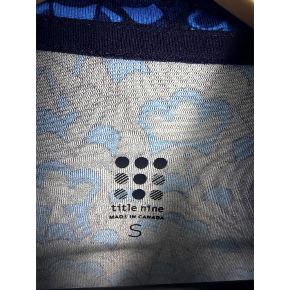 Title Nine Dream A-line Dress Womens S Blue Geometric Print 1/4 Zip Long Sleeve - Picture 4 of 10